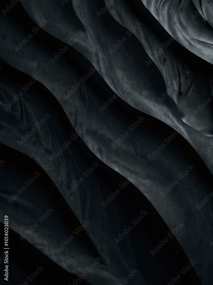 Poster abstract dark background with wave patterns; realistic 3d wallpaper for posters and websites.