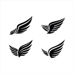 various wings vector collection set