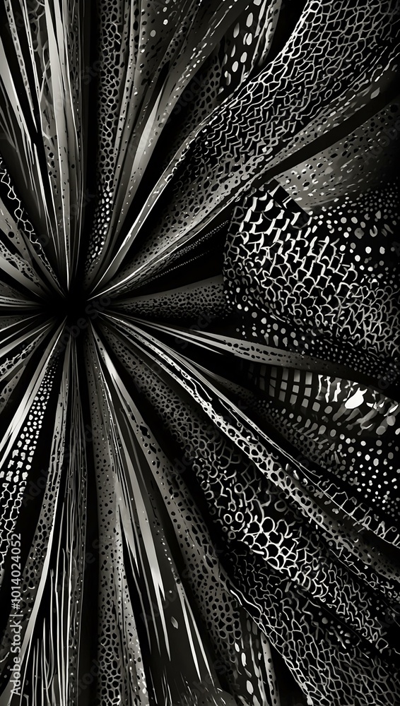Poster abstract monochrome pattern for prints and textiles.