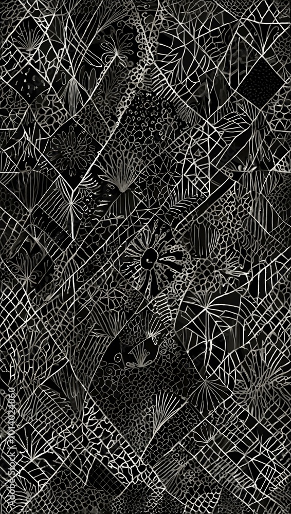 Aufkleber abstract monochrome pattern for prints and textiles.