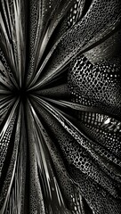 Abstract monochrome pattern for prints and textiles.