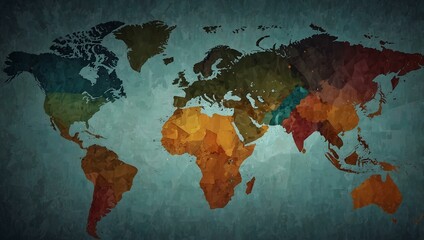 Abstract world map illustration.