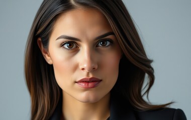 Fototapeta premium Focused professional woman in a corporate setting