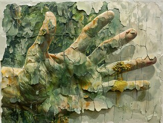 Peeling Paint: A Hand Reaching Out From Time