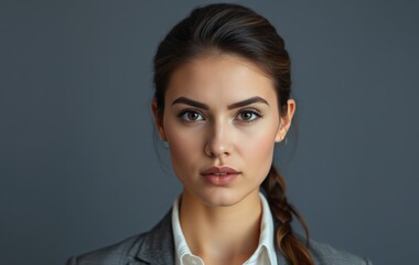 Young executive projecting confidence and strength