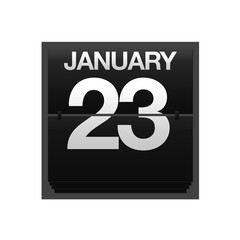 Counter calendar January 23.