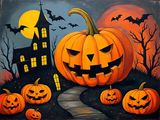 Cubist Halloween Chaos