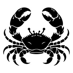 Crab silhouette on white background