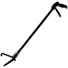 snake gripper, professional snake tongs, snake and reptile catcher for wildlife control for neurotoxic snake, snake grabber realistic silhouette