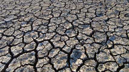 broken and cracked lands caused by drought, lands split open by thirst,
