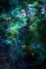 Softly Blurred Woman in Jungle
