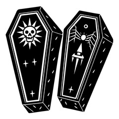 black and white illustration