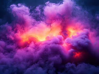 whirling clouds of multicolored neon smoke and ink create an explosive abstract scene reminiscent of holi celebrations bursting with psychedelic pastel light