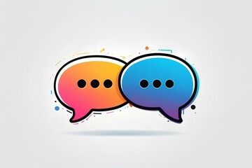 vibrant dialogue bubbles in gradient colors, symbolizing creative communication and social interaction