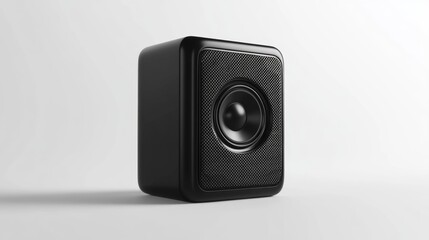 Fototapeta premium Compact portable speaker with sleek design isolated on white background realistic image for tech product branding and advertising campaigns focused on sound systems Generative AI