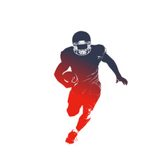 silhouette American football player. Vector illustration.
