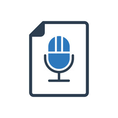 Microphone Record File Icon
