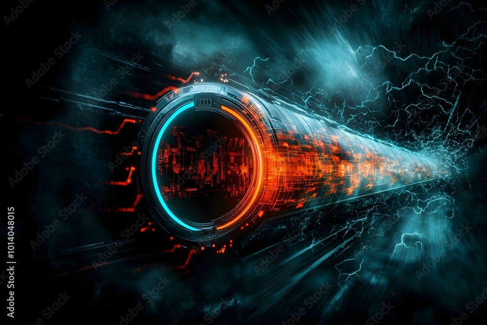 Poster surreal data driven depiction of a futuristic smart transit system with an organic mesh of luminous 