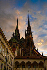 Fototapeta premium Beautiful photo with evening shades of Cathedral of Saints Peter and Paul