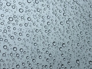 Water drops on glass