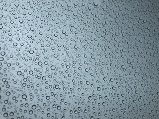water drops on glass