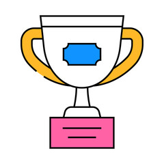 trophy cup line icon vector. trophy cup sign. isolated symbol illustration