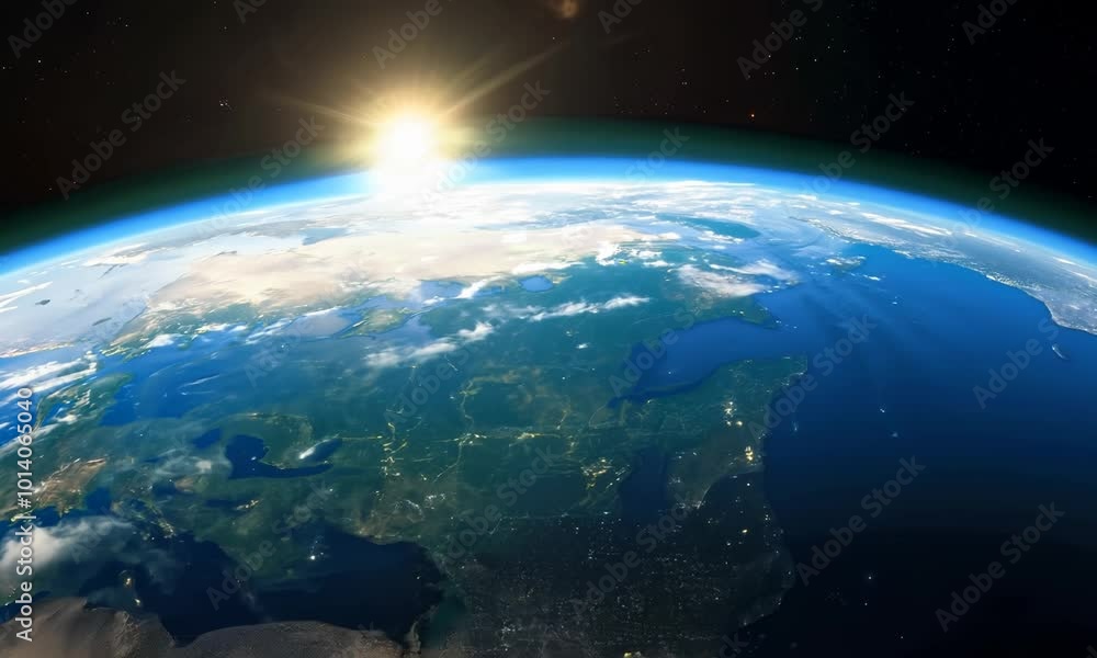 Canvas Prints view of earth from the perspective of an orbiting spacecraft. video