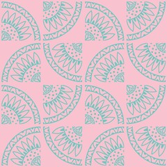 Abstract floral seamless retro flower pattern for fabrics and linens