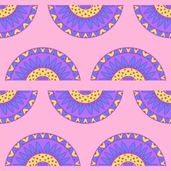 Abstract floral seamless retro flower pattern for fabrics and linens