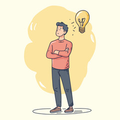 A man with idea concept illustration