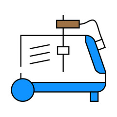 electric welding line icon vector. electric welding sign. isolated symbol illustration