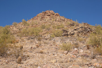 Landscape and rock formations on  Piestewa Peak