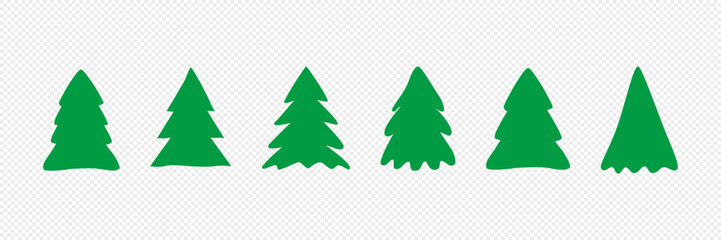 Christmas tree. Christmas. New year. Christmas tree on a white background. Vector.