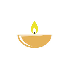 Candle. Decor. Christmas. New year. Vector illustration on a white background.