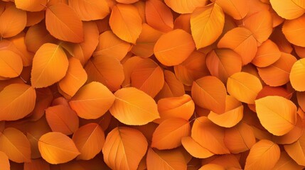 Vibrant autumn leaves background with rich orange tones for seasonal design
