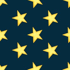 Classics Seamless Christmas Big Star Pattern with Gray Background