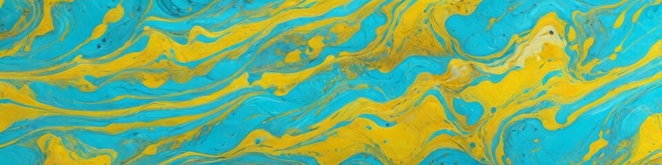 Bright turquoise and sunny yellow with glossy lacobel features reflect the vibrant colors of spring festivals and celebrations, Generative AI