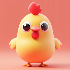 Fototapeta premium 3D Chicken Feed Icon: Poultry Nourishment Illustration Logo