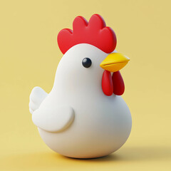 3D Chicken Feed Icon: Poultry Nourishment Illustration Logo