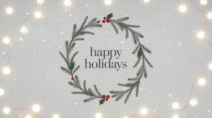 Happy Holidays Christmas Winter Greeting Card Festive Seasonal Cheer