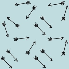 Small Arrow Pattern with Light Blue Background