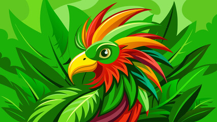 Obraz premium bird with flower