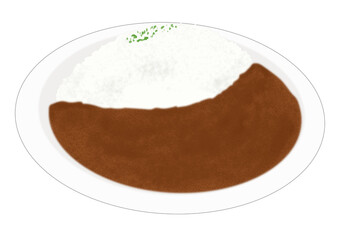 皿に盛りつけられたカレーライス