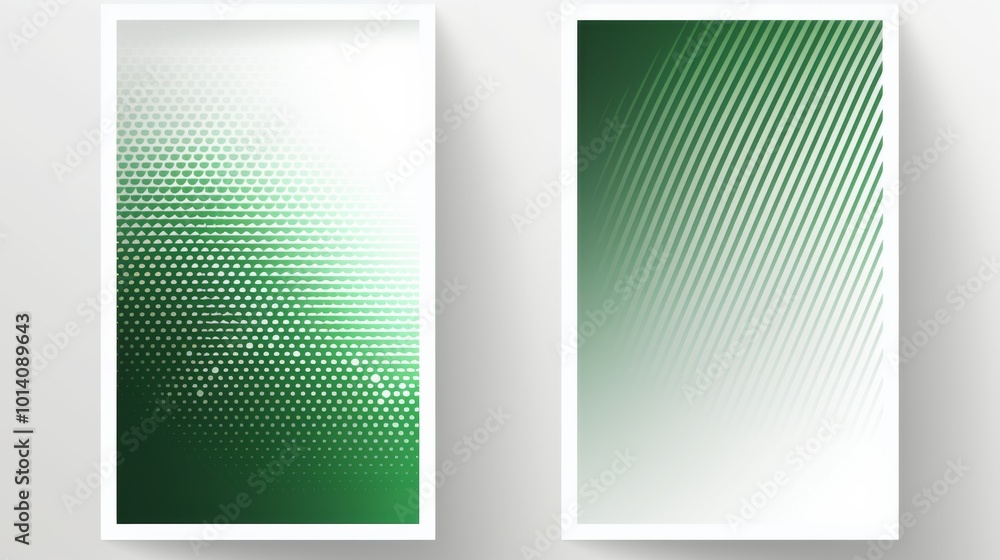 Poster set of 2 frame abstract khaki green gradient poster background vector set. modern cover template wit