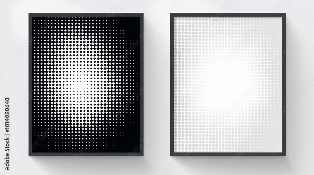 Aufkleber set of 2 frame abstract monochrome gradient poster background vector set. modern cover template with