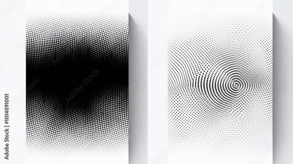 Poster set of 2 frame abstract monochrome gradient poster background vector set. modern cover template with