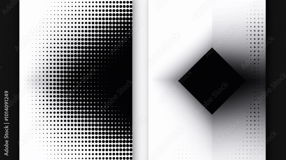 Aufkleber set of 2 frame abstract monochrome gradient poster background vector set. modern cover template with