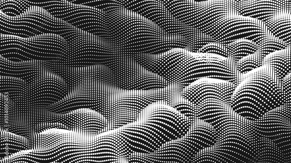 Poster point wave noise texture. abstract dot background. technological cyberspace background.