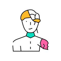 zombie fantasy character line icon vector. zombie fantasy character sign. isolated symbol illustration