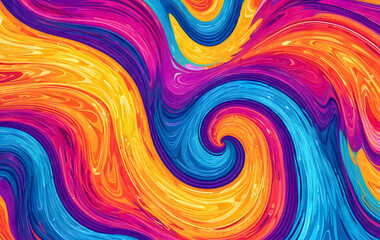 The texture of psychic waves in vibrant colors creates a captivating dynamic.